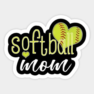 Softball Mom Softball Mom Grey Small Sticker